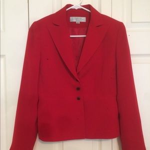 Red Tahari ASL 3 piece Skirt Suit 2p